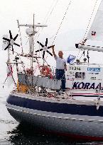 Yachtsman embarks on 2nd try at around-the-world trip+